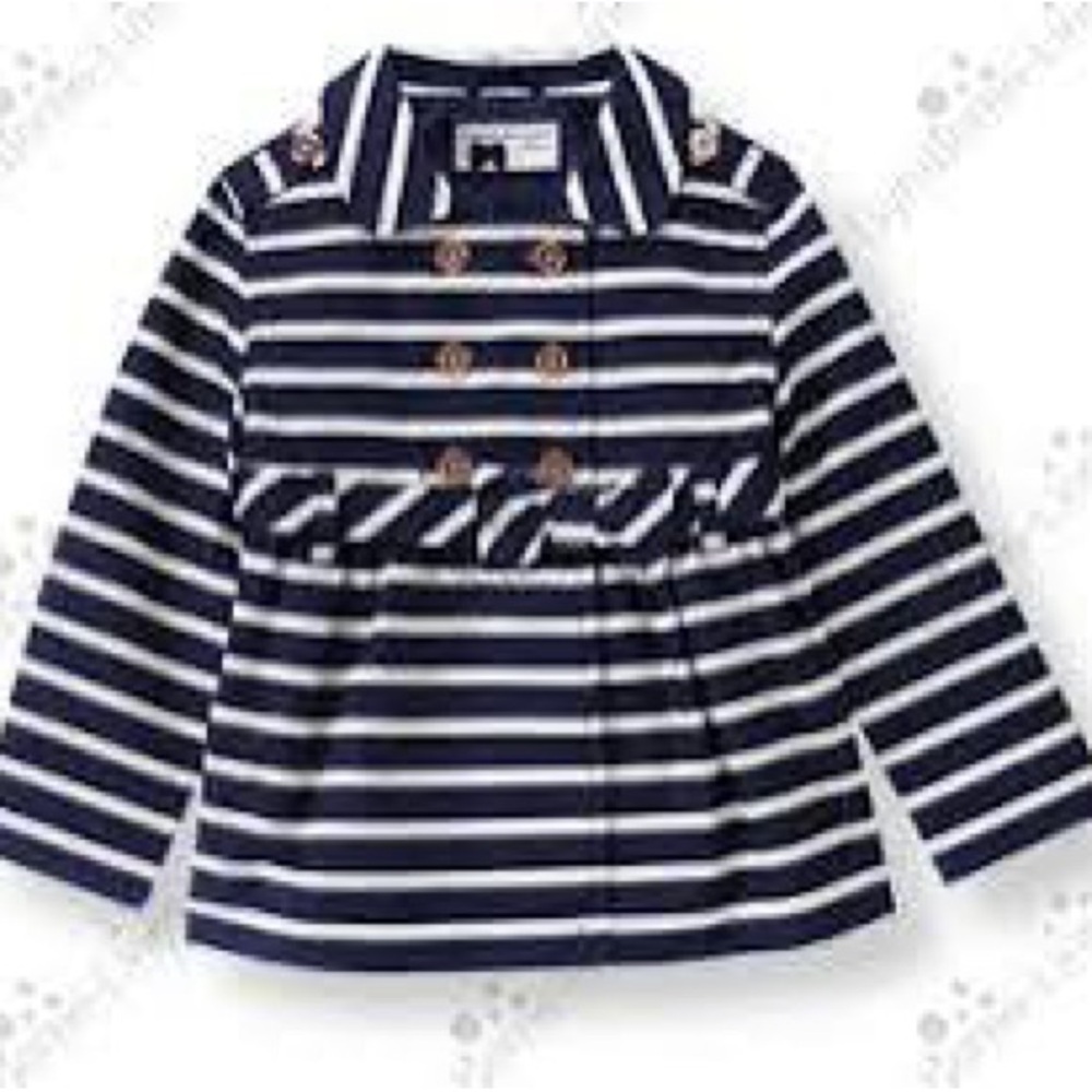 Janie and jack high tea navy striped jacket nwt